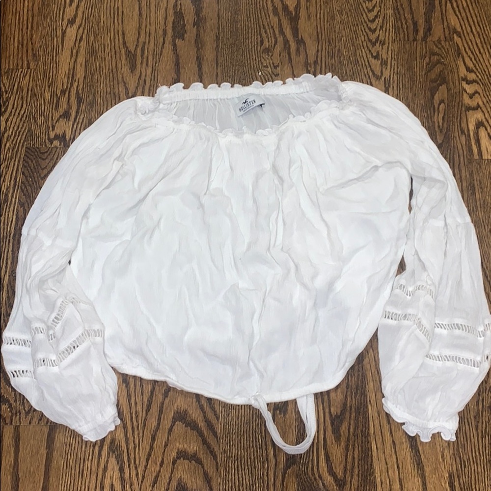 White off the shoulder top from hollister